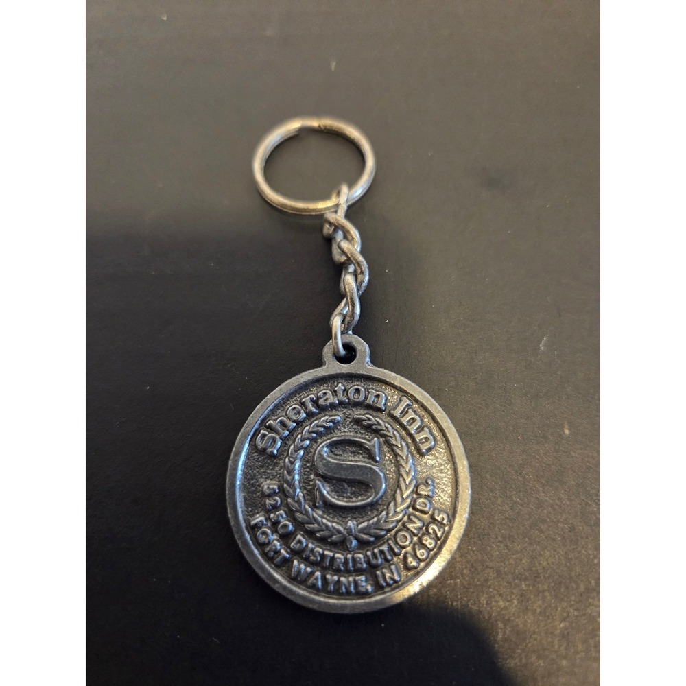 Vintage Sheraton Inn Fort Wayne Indiana Hotel Room 372 Key Tag Metal Keychain